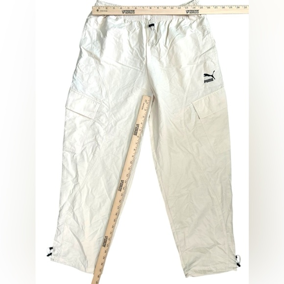 Puma Women’s Turn It Up Cargo Track Pants Y2k Style Nylon Pants Mini Logo Medium - Picture 3 of 8